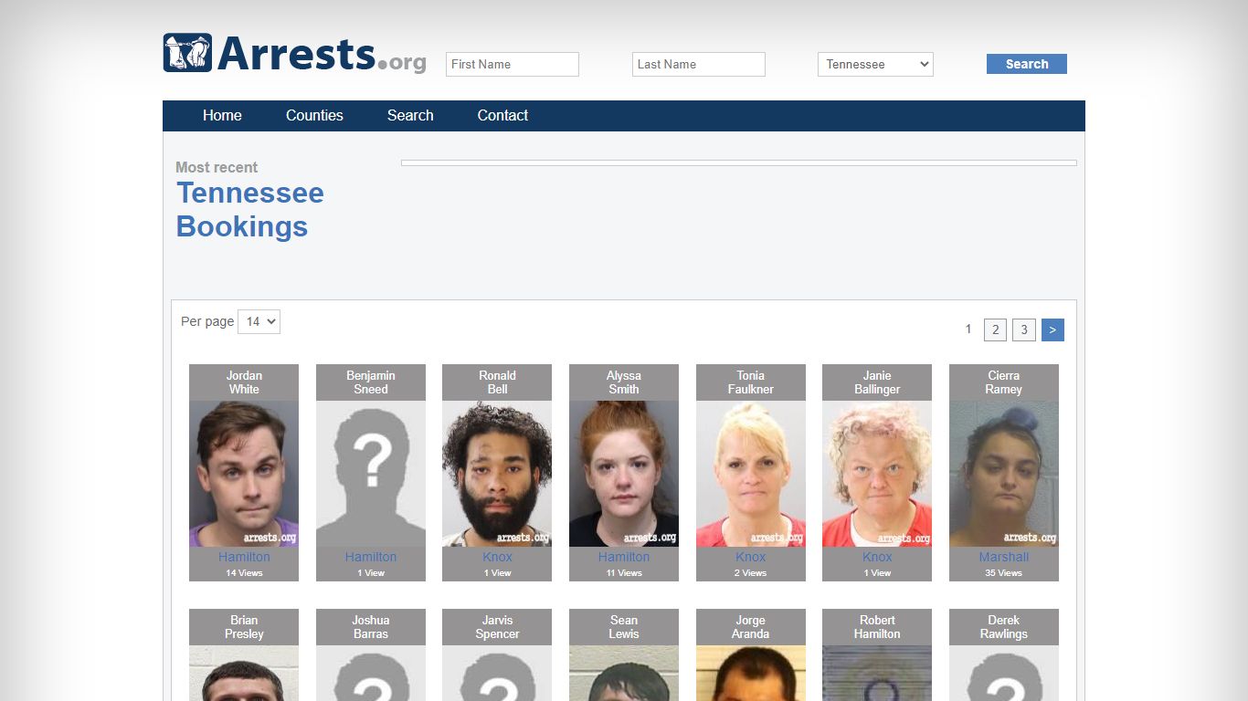 Tennessee Arrests and Inmate Search